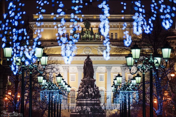 La Piazza di Ostrovsky Capodanno San Pietroburgo